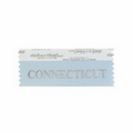 Connecticut Award Ribbon w/ Silver Foil Imprint (4"x1 5/8")